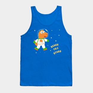 Cute dinosaur astronaut. Tank Top